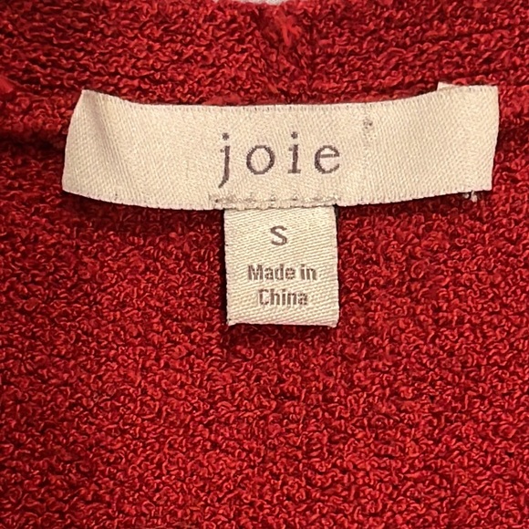 gorgeous Joie red cotton/linen/poly blend red sweater,Sz S - Picture 3 of 6